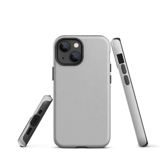 White Leather iPhone Case Hardshell 3D Wrap Thermal CREATIVETECH