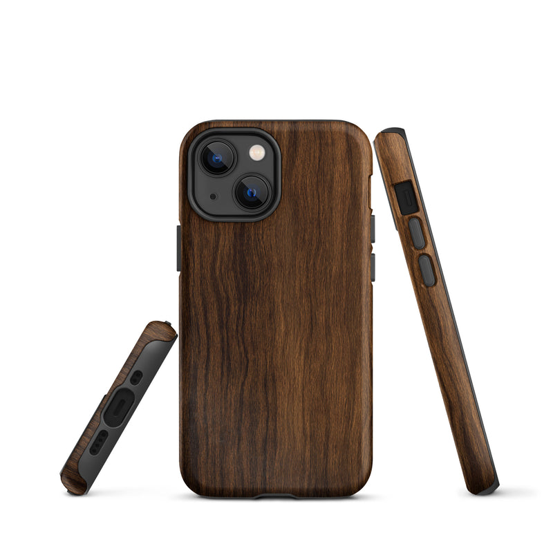 Load image into Gallery viewer, Medium Brown Wood iPhone Case Hardshell 3D Wrap Thermal CREATIVETECH