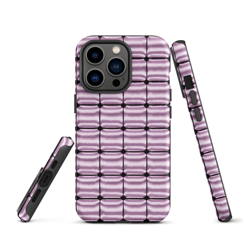 Load image into Gallery viewer, Rose Gold Metal Cubic Colorful iPhone Case Double Layer Impact Resistant Tough 3D Wrap Matte or Glossy Finish CREATIVETECH