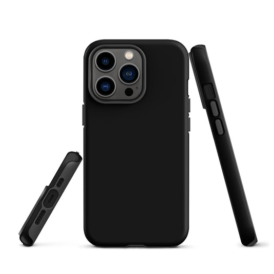Plain Color Black Double Layer iPhone Case 3D Wrap CREATIVETECH