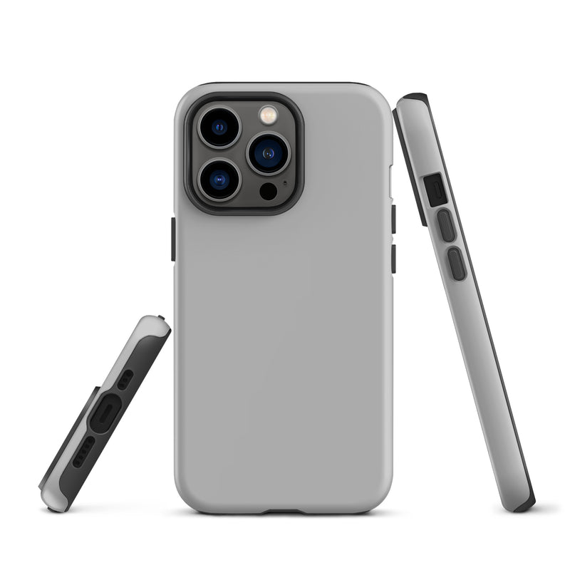 Load image into Gallery viewer, Silver Grey iPhone Case Hardshell 3D Wrap Thermal Plain Color CREATIVETECH