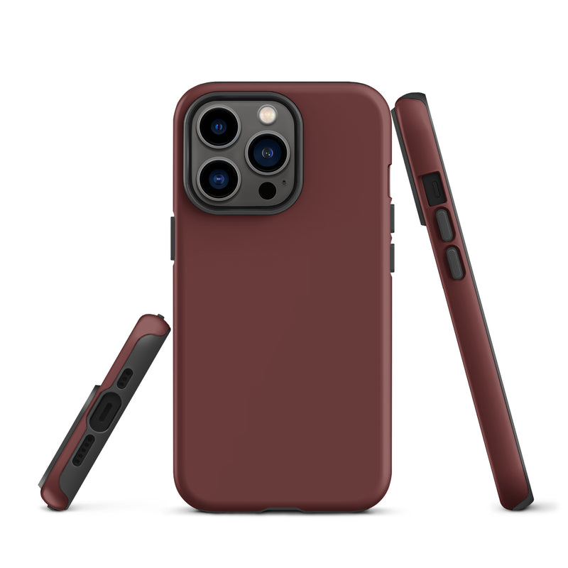 Load image into Gallery viewer, Auburn Dark Red iPhone Case Hardshell 3D Wrap Thermal Plain Color CREATIVETECH
