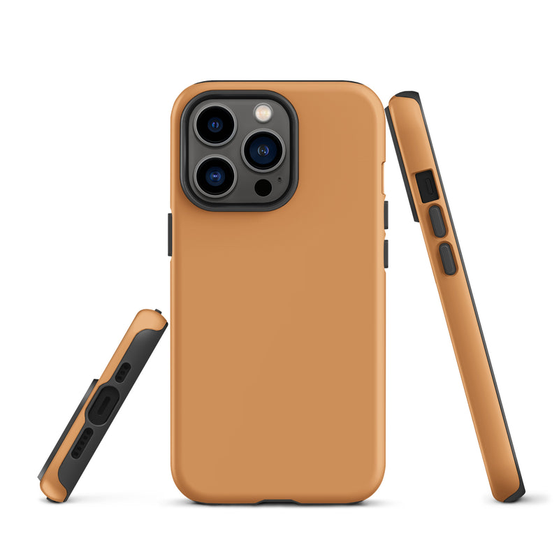 Load image into Gallery viewer, Classy Brown iPhone Case Hardshell 3D Wrap Thermal Plain Color CREATIVETECH