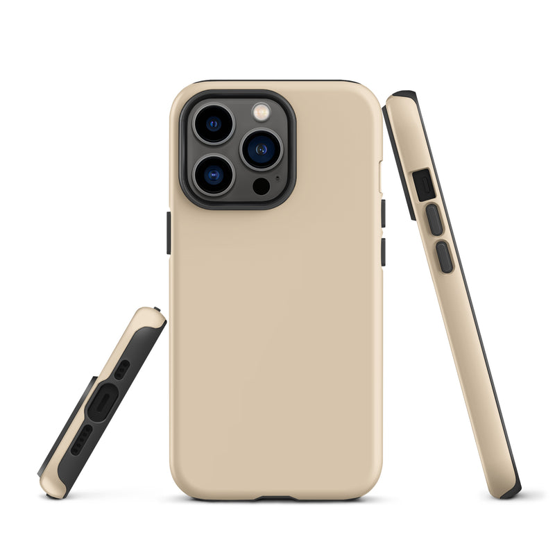 Load image into Gallery viewer, Champagne Yellow Beige iPhone Case Hardshell 3D Wrap Thermal Plain Color CREATIVETECH