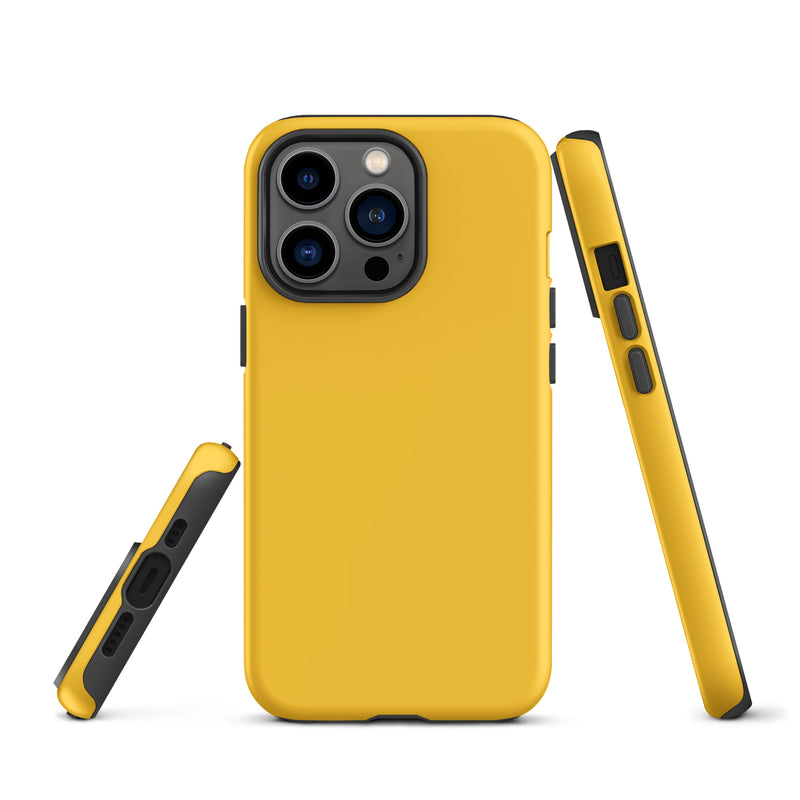 Load image into Gallery viewer, Yellow iPhone Case Hardshell 3D Wrap Thermal Plain Color CREATIVETECH