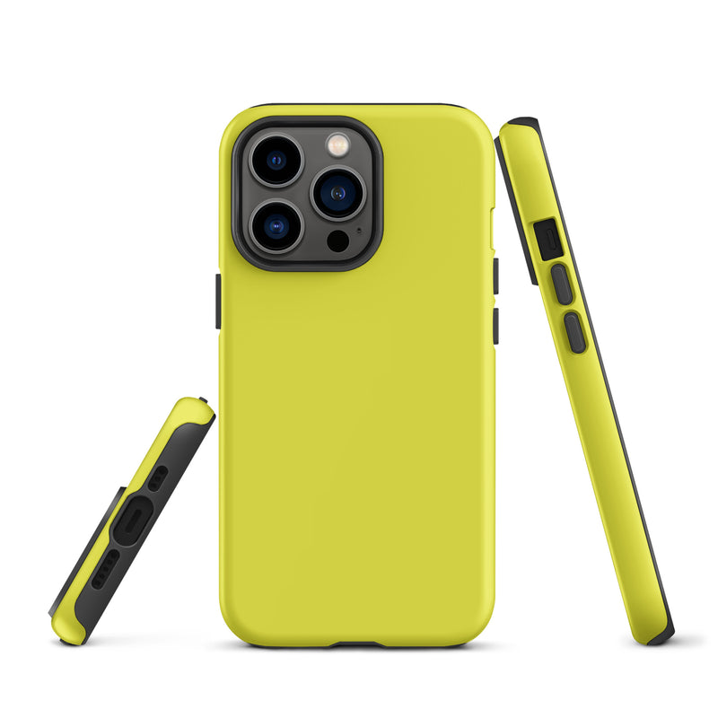 Load image into Gallery viewer, Starship Yellow iPhone Case Hardshell 3D Wrap Thermal Plain Color CREATIVETECH