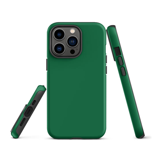 Emerald Green iPhone Case Hardshell 3D Wrap Thermal Plain Color CREATIVETECH