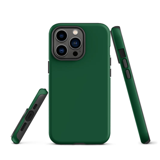 Forest Green iPhone Case Hardshell 3D Wrap Thermal Plain Color CREATIVETECH