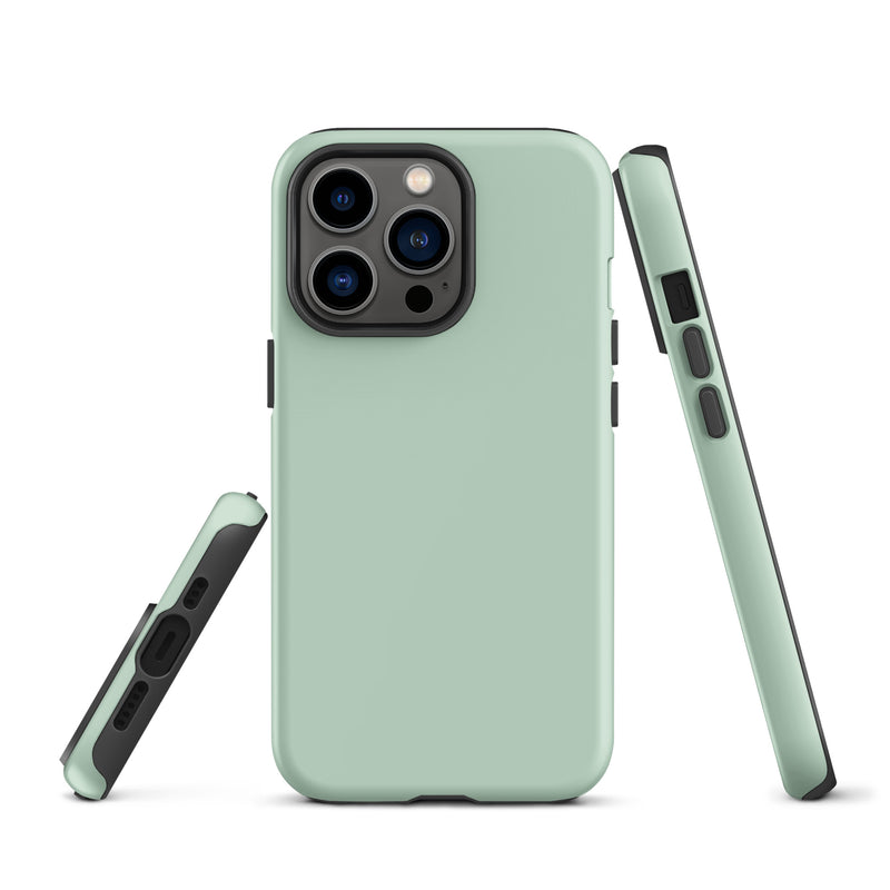 Load image into Gallery viewer, Shallow Edgewater Green iPhone Case Hardshell 3D Wrap Thermal Plain Color CREATIVETECH