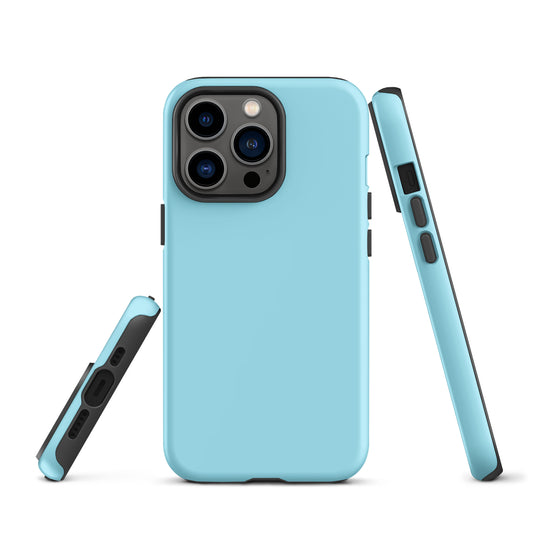 Blizzard Blue iPhone Case Hardshell 3D Wrap Thermal Plain Color CREATIVETECH