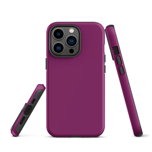 Eggplant Purple iPhone Case Hardshell 3D Wrap Thermal Plain Color CREATIVETECH