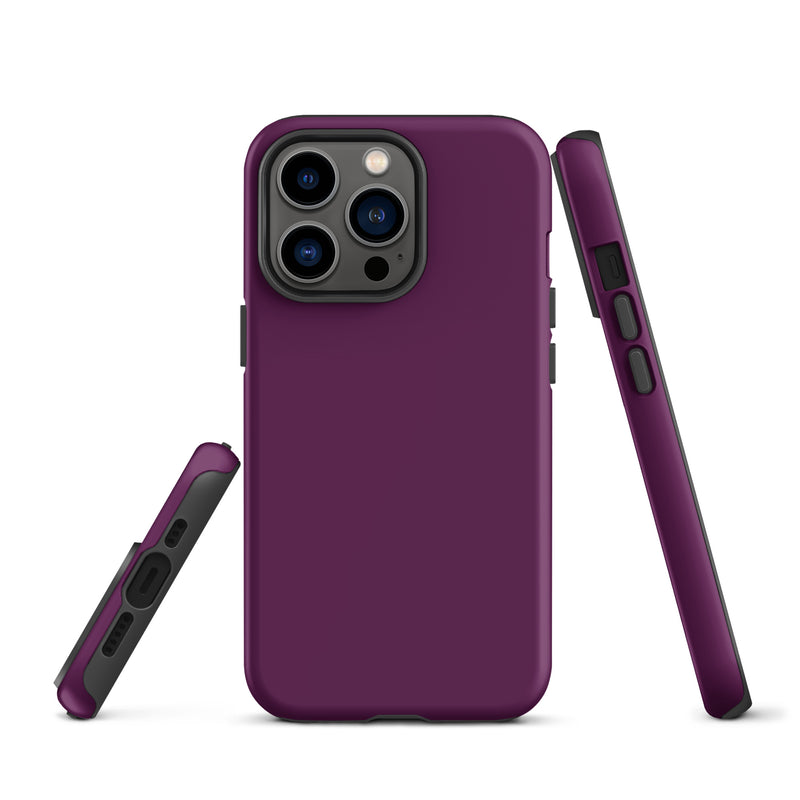 Load image into Gallery viewer, Tyrian Purple iPhone Case Hardshell 3D Wrap Thermal Plain Color CREATIVETECH