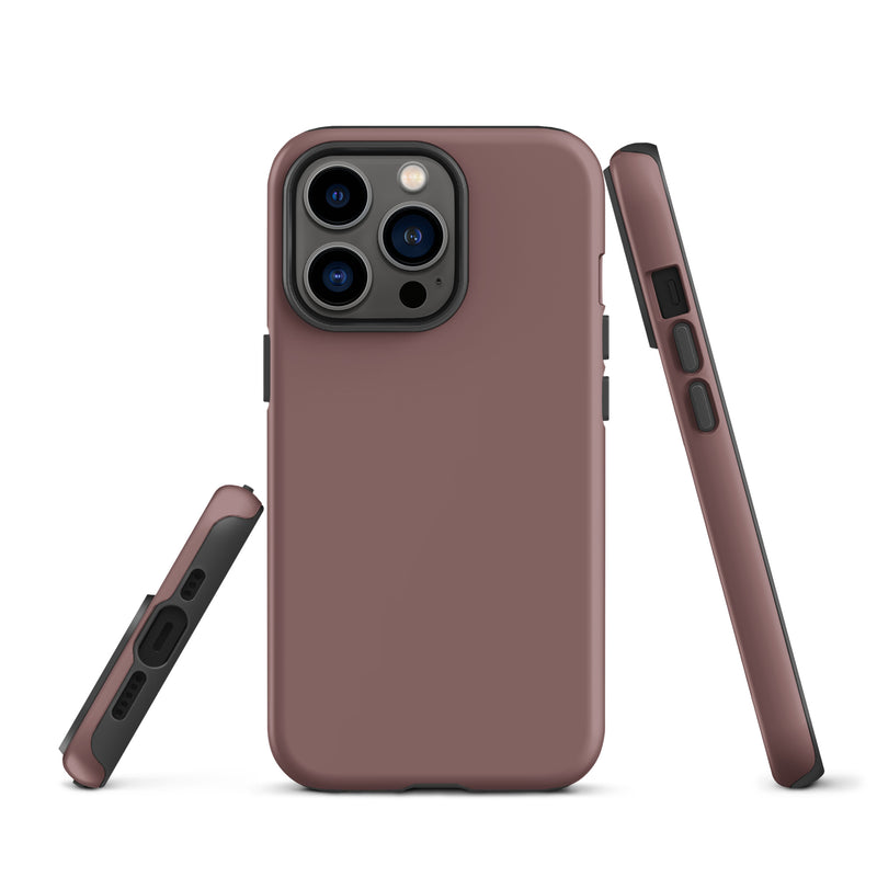 Load image into Gallery viewer, Light Wood Brown iPhone Case Hardshell 3D Wrap Thermal Plain Color CREATIVETECH