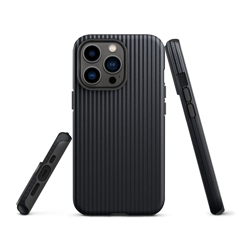 Load image into Gallery viewer, Carbon Fiber Striped iPhone Case Hardshell 3D Wrap Thermal Plain Color CREATIVETECH