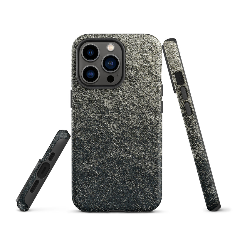 Load image into Gallery viewer, Old Golden Foil Metal iPhone Case Hardshell 3D Wrap Thermal Plain Color CREATIVETECH