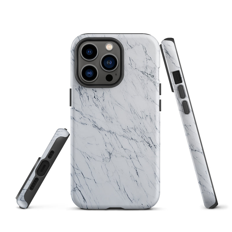 Load image into Gallery viewer, White Marble Stone iPhone Case Hardshell 3D Wrap Thermal CREATIVETECH