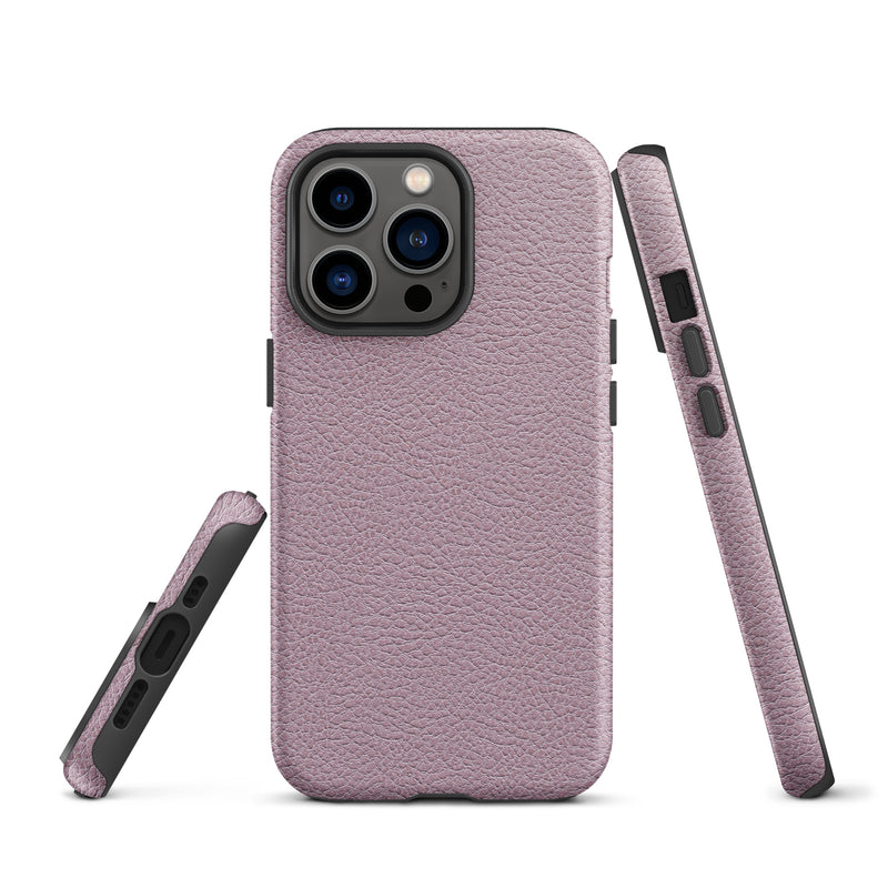 Load image into Gallery viewer, Ash Pink Leather iPhone Case Hardshell 3D Wrap Thermal CREATIVETECH