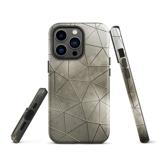 Polygon Aged Gold iPhone Case Hardshell 3D Wrap Thermal CREATIVETECH