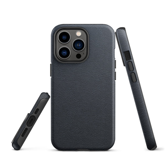 Black Leather iPhone Case Hardshell 3D Wrap Thermal CREATIVETECH