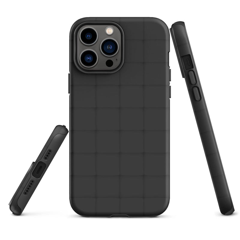 Load image into Gallery viewer, Squishy Black Cubic Colorful iPhone Case Double Layer Impact Resistant Tough 3D Wrap Matte or Glossy Finish CREATIVETECH