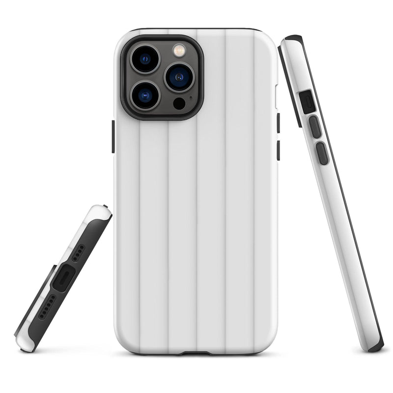 Load image into Gallery viewer, White Squishy Ribbed iPhone Case Double Layer Impact Resistant Tough 3D Wrap Matte or Glossy Finish CREATIVETECH