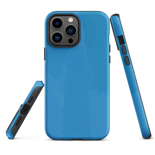 Creative Paint Colorful Hardshell Blue iPhone Case Double Layer Impact Resistant Tough 3D Wrap CREATIVETECH