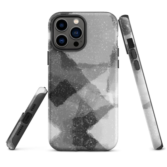 Creative Paint Black White Colorful Hardshell iPhone Case Double Layer Impact Resistant Tough 3D Wrap CREATIVETECH