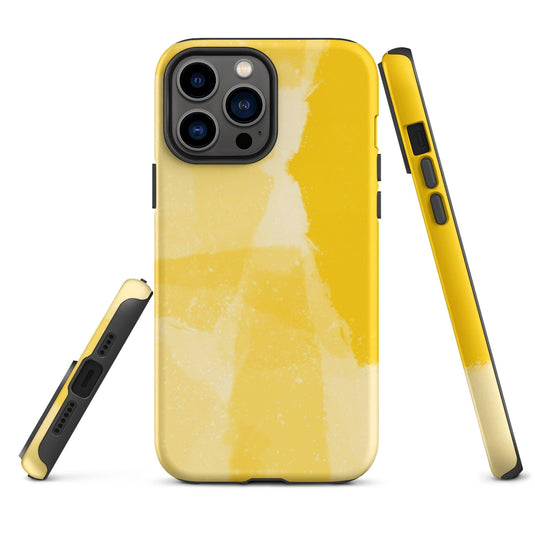 Creative Paint Yellow Colorful Hardshell iPhone Case Double Layer Impact Resistant Tough 3D Wrap CREATIVETECH