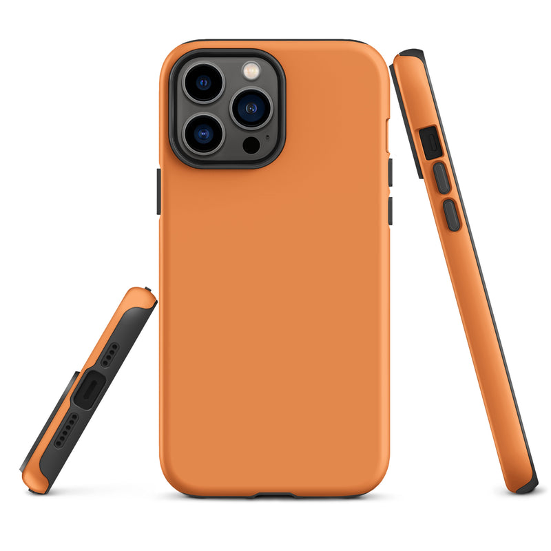 Load image into Gallery viewer, Sea Buckthorn Orange iPhone Case Hardshell 3D Wrap Thermal Plain Color CREATIVETECH