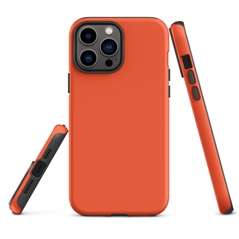 Load image into Gallery viewer, Outrageous Orange iPhone Case Hardshell 3D Wrap Thermal Plain Color CREATIVETECH
