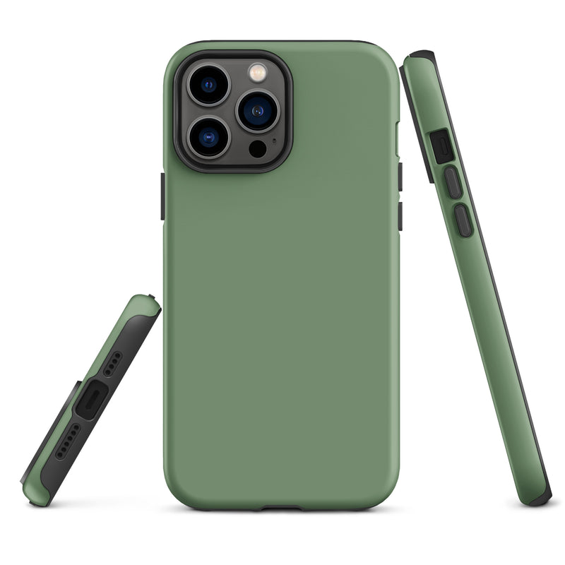 Load image into Gallery viewer, Amulet Green iPhone Case Hardshell 3D Wrap Thermal Plain Color CREATIVETECH