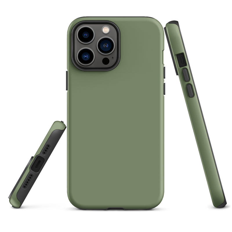 Load image into Gallery viewer, Camouflage Green iPhone Case Hardshell 3D Wrap Thermal Plain Color CREATIVETECH