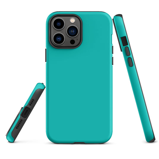 Iris Blue iPhone Case Hardshell 3D Wrap Thermal Plain Color CREATIVETECH