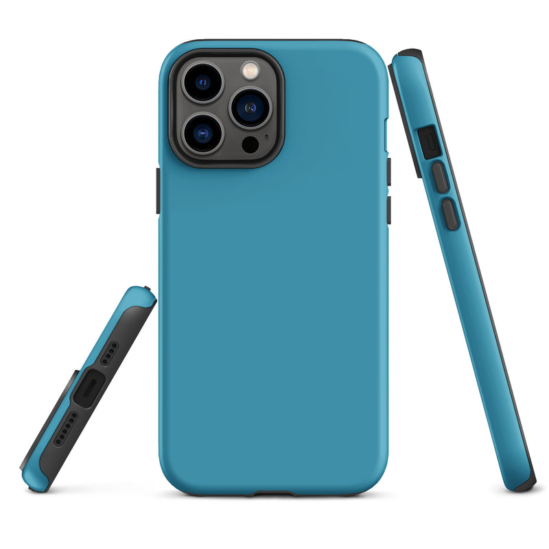 Load image into Gallery viewer, Blue iPhone Case Hardshell 3D Wrap Thermal Plain Color CREATIVETECH