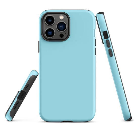 Blizzard Blue iPhone Case Hardshell 3D Wrap Thermal Plain Color CREATIVETECH