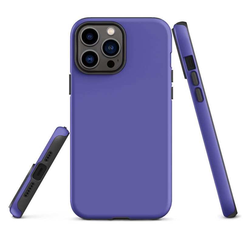 Load image into Gallery viewer, Medium Slate Purple Blue iPhone Case Hardshell 3D Wrap Thermal Plain Color CREATIVETECH