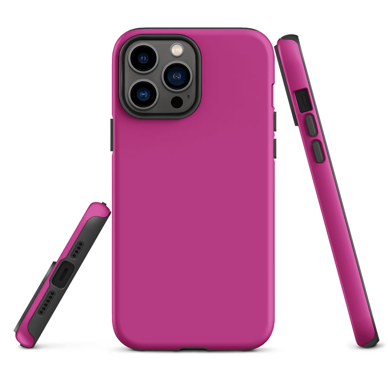 Load image into Gallery viewer, Medium Red Violet iPhone Case Hardshell 3D Wrap Thermal Plain Color CREATIVETECH