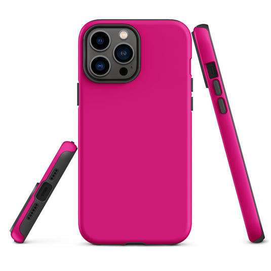 Medium Violet Red iPhone Case Hardshell 3D Wrap Thermal Plain Color CREATIVETECH
