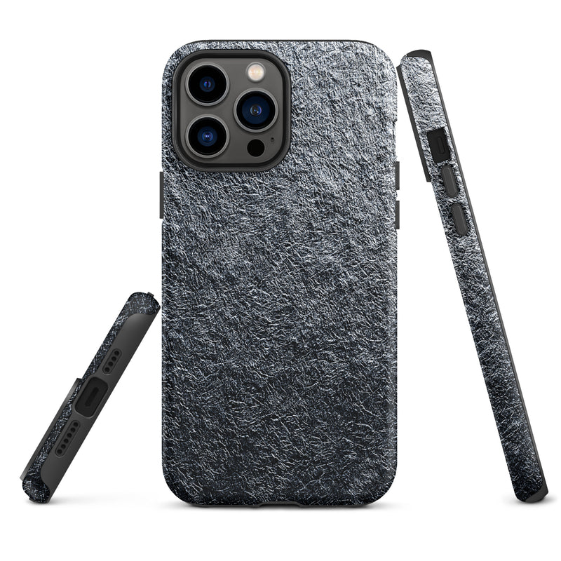 Load image into Gallery viewer, Silver Metal Foil iPhone Case Hardshell 3D Wrap Thermal Plain Color CREATIVETECH