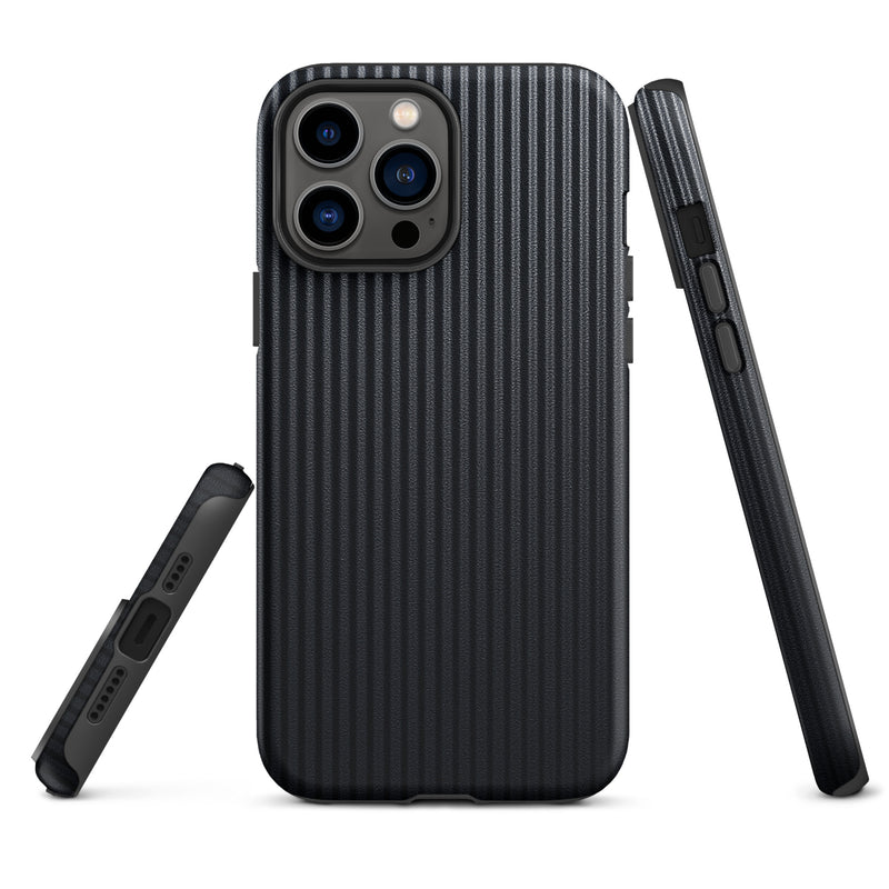 Load image into Gallery viewer, Carbon Fiber Striped iPhone Case Hardshell 3D Wrap Thermal Plain Color CREATIVETECH