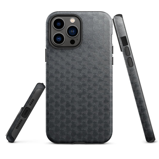 Carved Metal Dark iPhone Case Hardshell 3D Wrap Thermal Plain Color CREATIVETECH