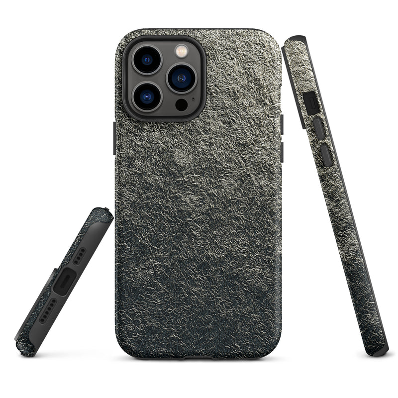 Load image into Gallery viewer, Old Golden Foil Metal iPhone Case Hardshell 3D Wrap Thermal Plain Color CREATIVETECH