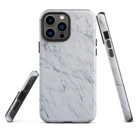 White Marble Stone iPhone Case Hardshell 3D Wrap Thermal CREATIVETECH