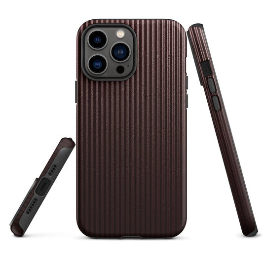 Dark Red Striped iPhone Case Hardshell 3D Wrap Thermal CREATIVETECH