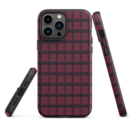 Black Red Burberry iPhone Case Hardshell 3D Wrap Thermal CREATIVETECH