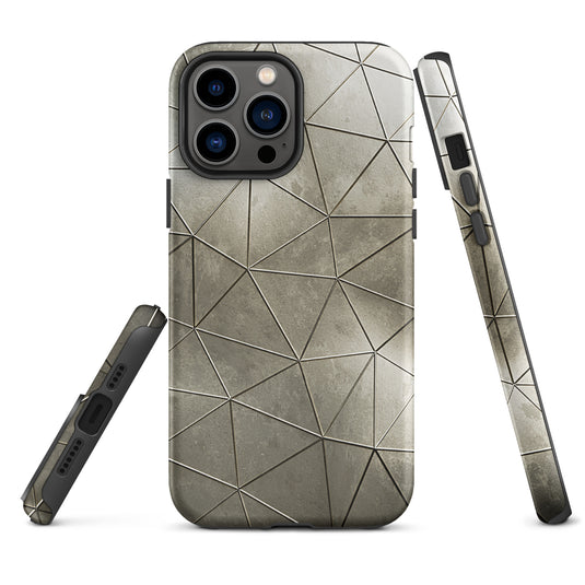 Polygon Aged Gold iPhone Case Hardshell 3D Wrap Thermal CREATIVETECH