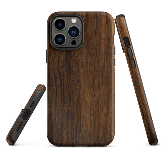 Medium Brown Wood iPhone Case Hardshell 3D Wrap Thermal CREATIVETECH