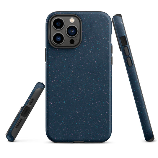 Speckled Deep Blue iPhone Case Hardshell 3D Wrap Thermal CREATIVETECH