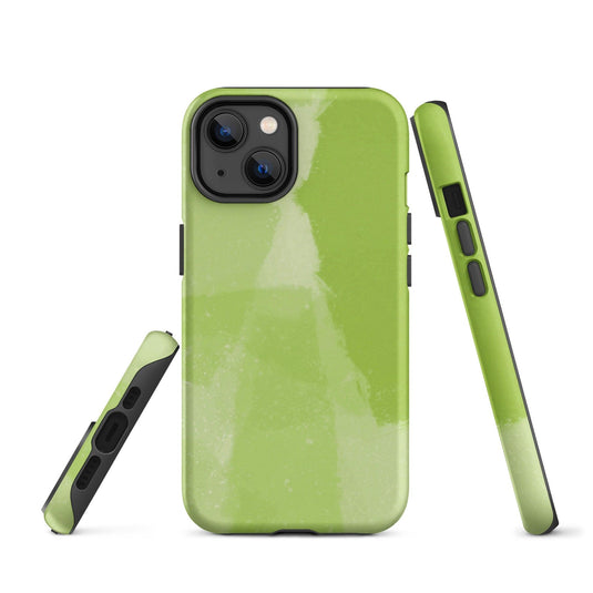 Creative Paint Green Colorful Hardshell iPhone Case Double Layer Impact Resistant Tough 3D Wrap CREATIVETECH