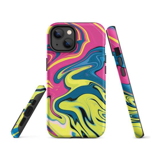 Creative Paint Colorful Hardshell iPhone Case Double Layer Impact Resistant Tough 3D Wrap CREATIVETECH